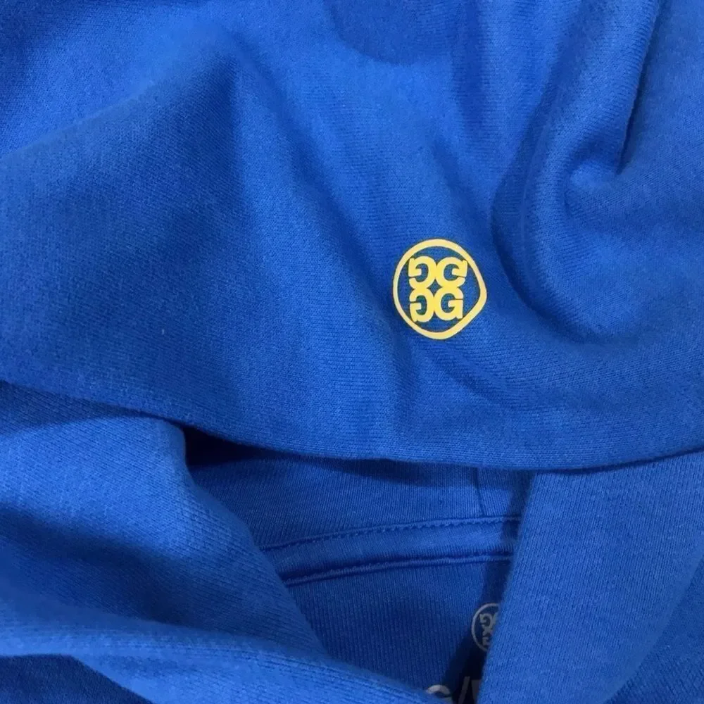 G/FORE French Terry Blue Logo Pullover Hoodie LARGE Golf Summer Tour‎ NWT…